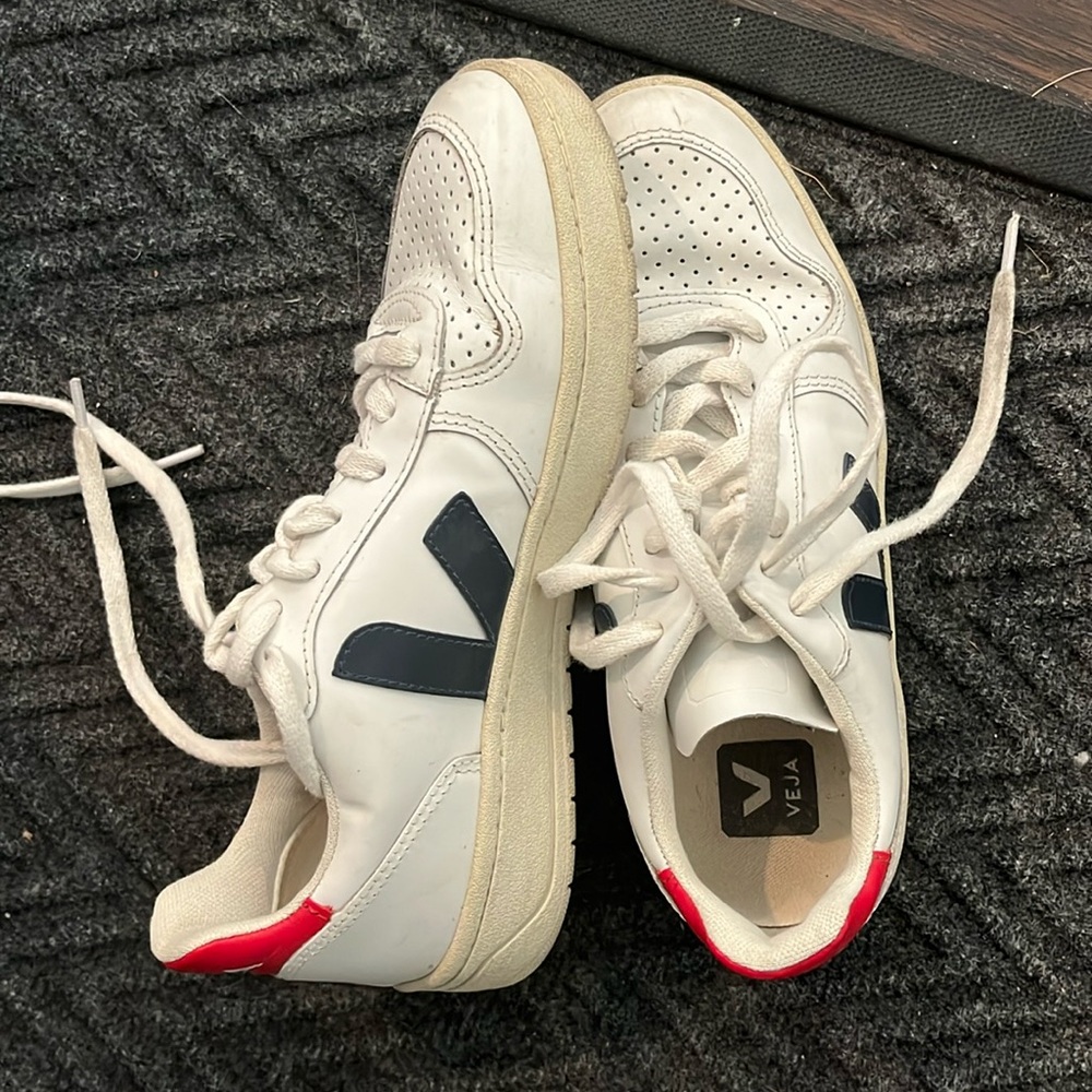 Veja White and Black Sneakers